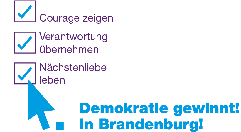 Logo Demokratie gewinnt! In Brandenburg!